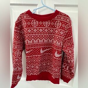 Nike red sweater boys size x-small